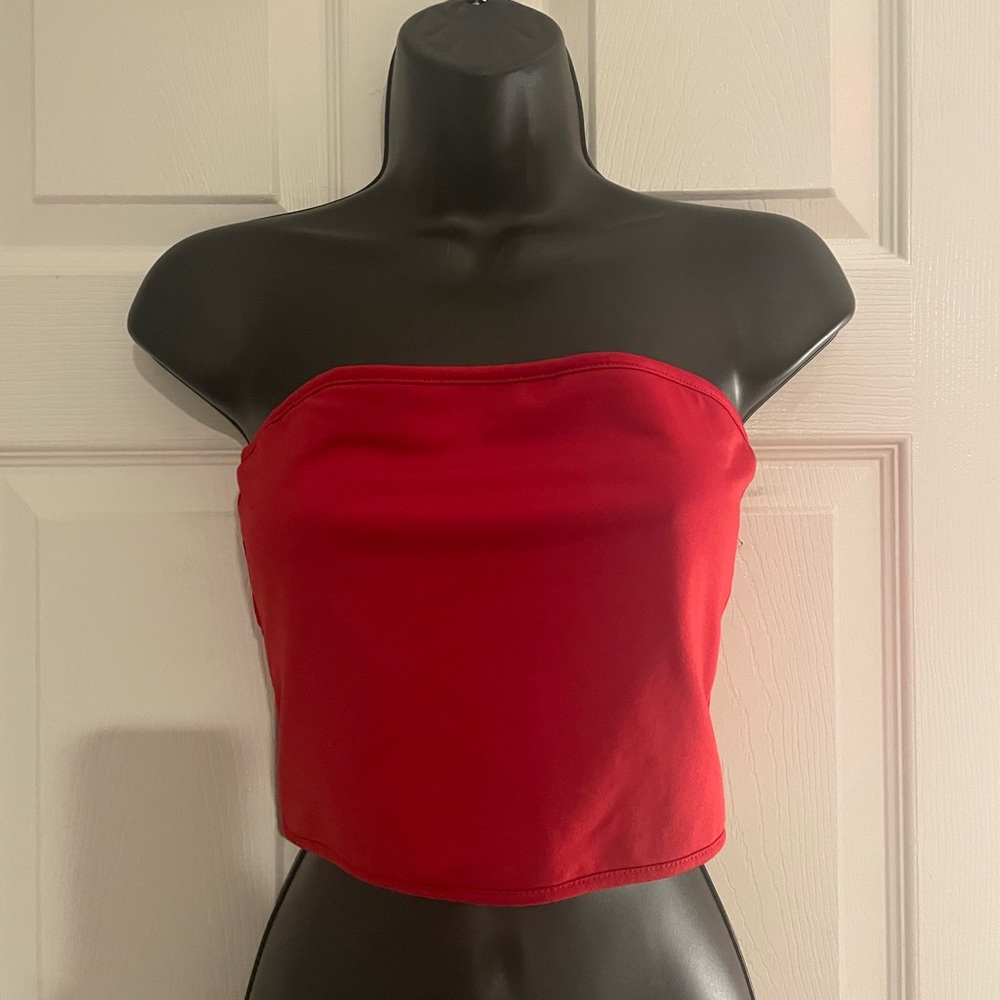 Red tube top